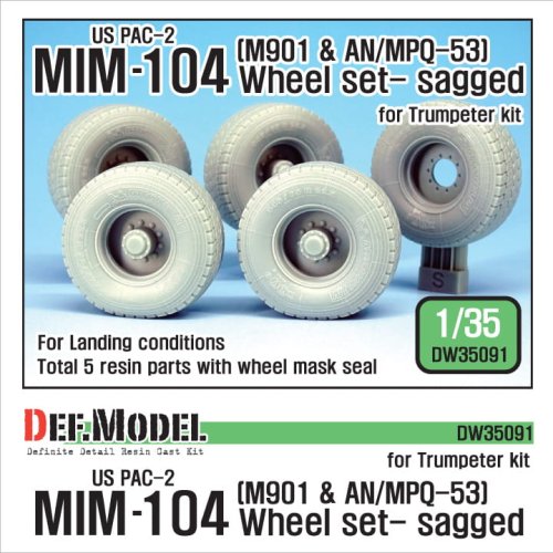 Go to product DEF MODEL DW35091 - 1:35 US MIM-104 M901 & AN/MPQ-53 Wheel set - Sagged