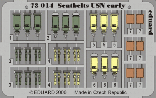 Go to product EDUARD 73014 - 1:72 Seatbelts USN early