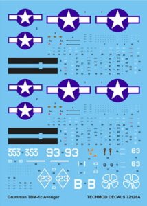 TECHMOD 72128 - 1:72 Grumman TBM-1c Avenger