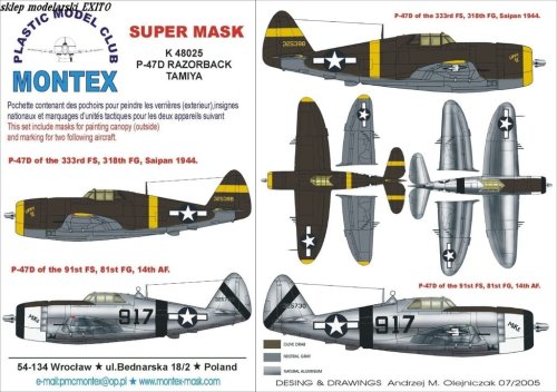 Go to product MONTEX K48025 - 1:48 P-47 D Razorback