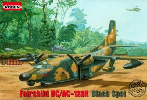 Go to product RODEN 058 - 1:72 Fairchild NC/AC-123K Black Spot