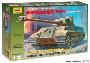 ZVEZDA 3616 - 1:35 Pz.Kpfw.VI Ausf.B Tiger II Porsche Turret