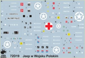 TORO MODEL 72D19 - 1:72 Willys Jeep in Polish service