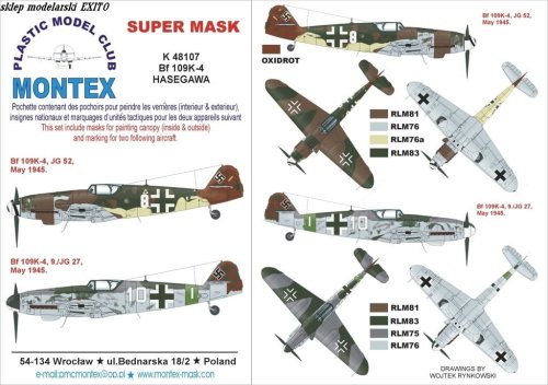 Go to product MONTEX K48107 - 1:48 Bf-109 K-4