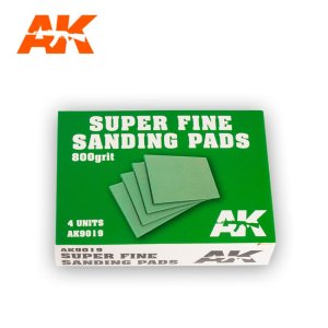 AK INTERACTIVE 9019 - Super Fine Sanding Pads, 800 grit.