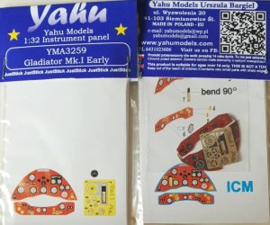 YAHU YMA3259 - 1:32 Gladiator Mk.I Early - Instrument Panel