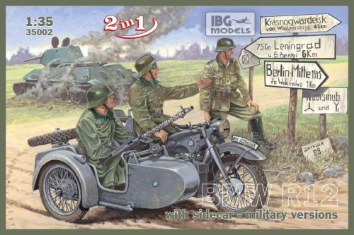 Go to product IBG 35002 - 1:35 BMW R12 with sidecar - military version