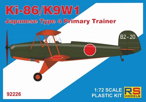 Go to product RS MODELS 92226 - 1:72 Ki-86/K9W1 Japanese Type 4 Primary Trainer