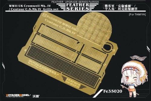 Go to product VOYAGER FE35020 - 1:35 WWII UK Cromwell Mk. IV/Centaur C.S.Mk IV Grills set