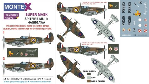 Go to product MONTEX K32272 - 1:32 Spitfire Mk.II b