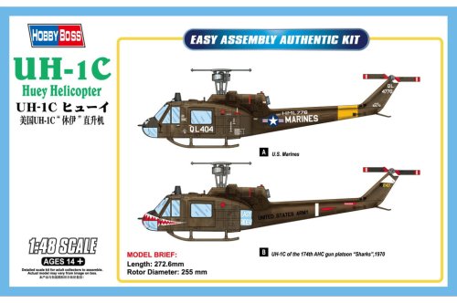 Go to product HOBBY BOSS 85803 - 1:48 UH-1C Huey Helicopter