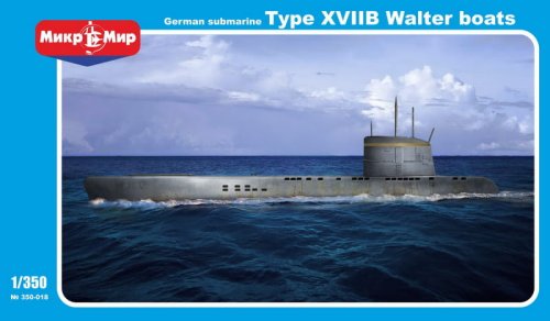 Go to product MIKROMIR 350018 - 1:350 Type XVIIB Walter Boats German Submarine
