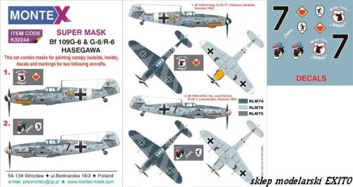 Go to product MONTEX K32244 - 1:32 Messerschmitt Bf 109G-6 & G-6/R-6