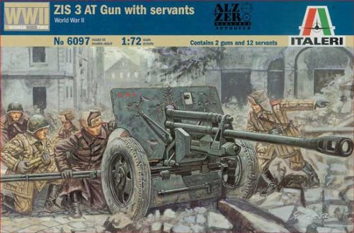 Go to product ITALERI 6097 - 1:72 Russian ZIS 3 AT Gun with servants