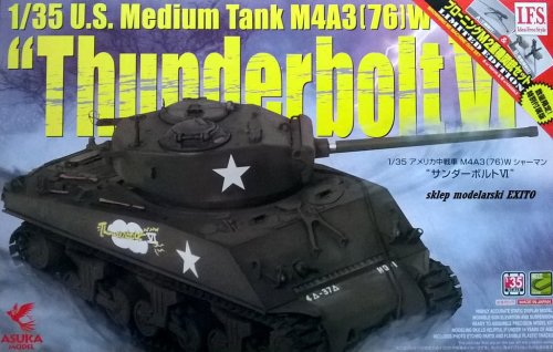 Go to product ASUKA (TASCA) 35036 - 1:35 U.S. Medium Tank M4A3(76)W Sherman -Thunderbolt VI Commanded by Col. Creighton Abrams