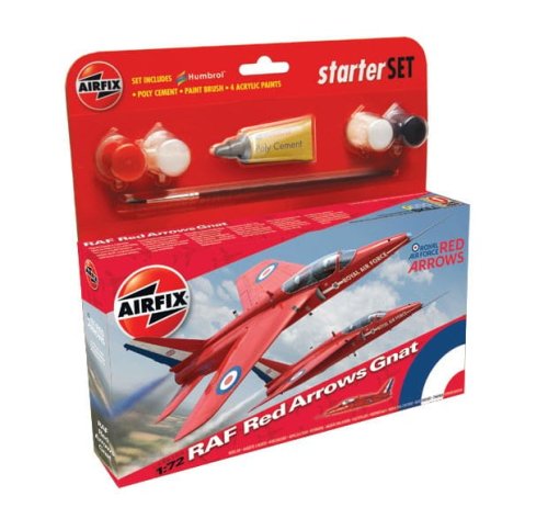 Go to product AIRFIX 55105 - 1:72 RAF Red Arrow Gnat (Starter Set)