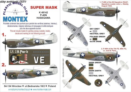 Go to product MONTEX K48142 - 1:48 P-40 N