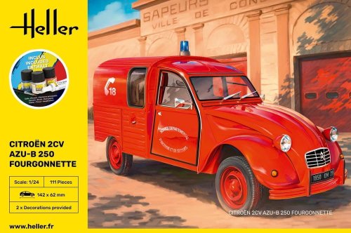 Go to product Heller 58701 - 1:24 Citroen 2CV AZU-B 250 Fourgonnette kits with paints