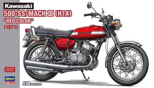 Go to product Hasegawa 21775 - 1:12 Kawasaki 500-SS/MACH III H1A Red Color 1971