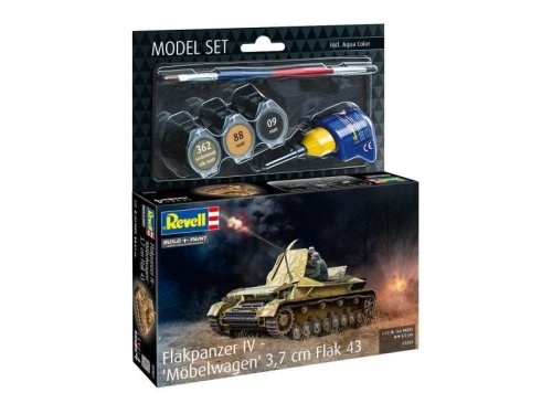 Go to product Revell 63363 - 1:72 Flakpanzer IV Möbelwagen 3,7 cm Flak 43 model with paints