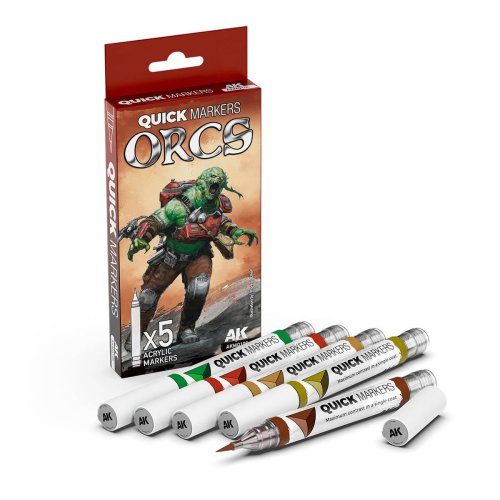 Go to product AK Interactive AKMQ106 - Quick Markers Set  Orcs