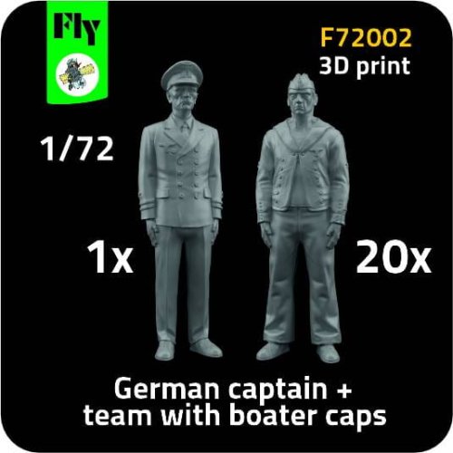 Go to product Fly F72002 - 1:72 1x German captain + 20x sailor with boater caps