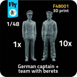 Fly F48001 - 1:48 1x German captain + 10x sailor with berets