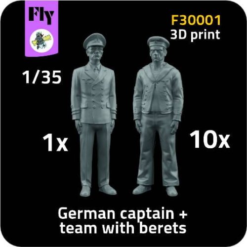 Go to product Fly F30001 - 1:35 1x German captain + 10x sailor with berets