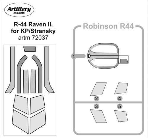 Go to product Fly ARTM72037 - 1:72 R-44 Raven II mask for KP/Stransky