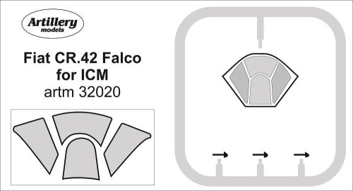 Go to product Fly ARTM32020 - 1:32 Fiat CR.42 Falco mask for ICM