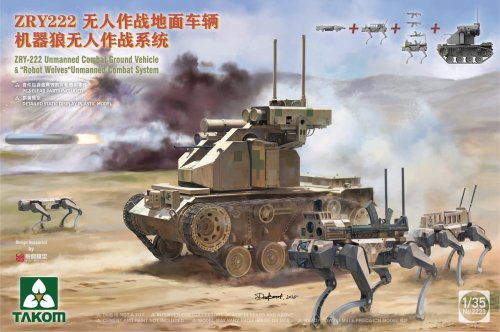Go to product Takom 2223 - 1:35 ZRY-222 Unmanned Combat Ground Vehicle with Robot Wolves Unmanned Combat System