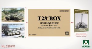 Preorder - Takom 2209W - 1:35 T28 x2 Box T28 Super Heavy Tank & M28A1/A2 Super Assault Tank with Bonus