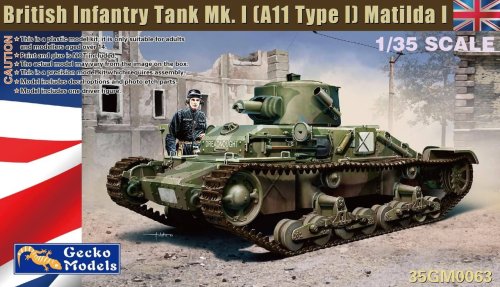 Go to product Gecko Models 35GM0063 - 1:35 British Infantry Tank Mk. I A11 Type I Matilda I