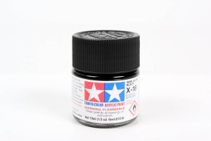 TAMIYA X-18 - Acrylic paint Semi Gloss Black 10 ml