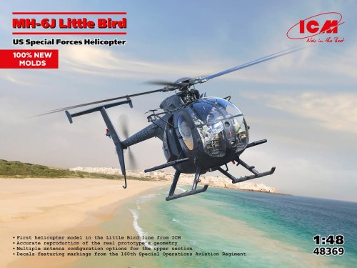Go to product ICM 48369 - 1:48 MH-6J Little Bird US Special Forces Helicopter