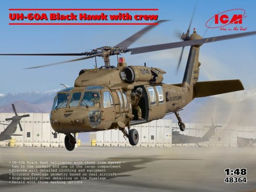 Go to product ICM 48364 - 1:48 UH-60A Black Hawk with Crew