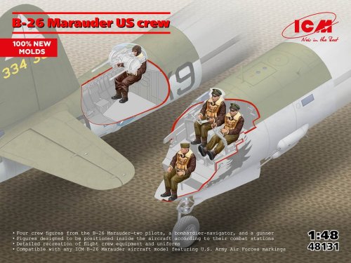 Go to product ICM 48131 - 1:48 B-26 Marauder US Crew