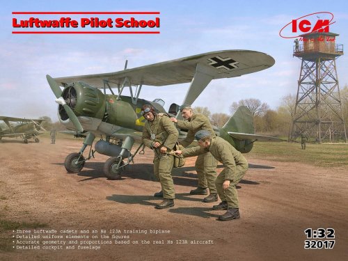 Go to product ICM 32017 - 1:32 Luftwaffe Pilot School Hs 123A with figures