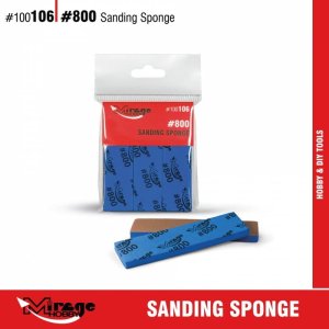 Mirage 100106 - Sanding sponge #800 - 6 pieces