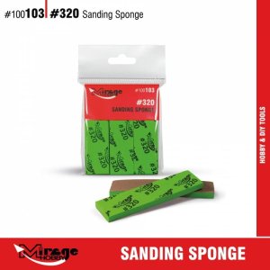 Mirage 100103 - Sanding sponge #320 - 6 pieces