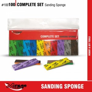 Mirage 100100 - Sanding sponge set #320-3000 - 20 pieces