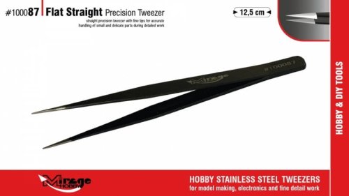 Go to product Mirage 100087 - Precision tweezers with straight tip 12.5 cm