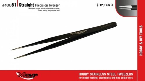 Go to product Mirage 100081 - Precision tweezers with straight tips, 12.5 cm