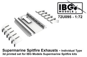 IBG 72U095 - 1:72 Supermarine Spitfire Exhausts Individual Type 3D Printed Set