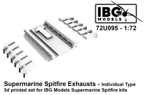 Go to product IBG 72U095 - 1:72 Supermarine Spitfire Exhausts Individual Type 3D Printed Set