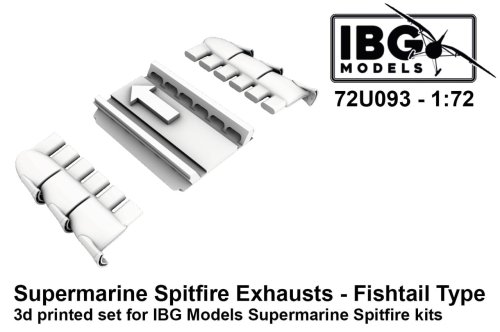 Go to product IBG 72U093 - 1:72 Supermarine Spitfire Exhausts Fishtail Type 3D Printed Set