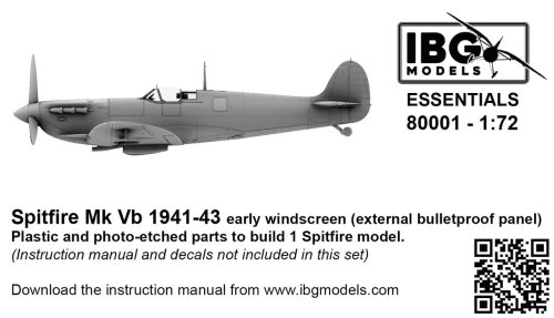 Go to product IBG 80001 - 1:72 Spitfire Mk Vb 1941-43 Early Windscreen external bulletproof panel