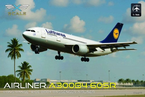Go to product X-Scale 144011 - 1:144 Airliner A300B4-605R Long Range Wide Body Passenger Airliner