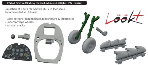 Go to product Eduard 674063 - 1:72 Spitfire Mk.Vb w/ rounded exhausts LööKplus