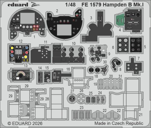 Go to product Eduard FE1579 - 1:48 Hampden B Mk.I